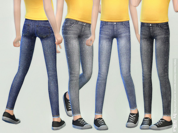 Sims 4 — Skinny Jeans for Girls 02 by lillka — Skinny Jeans for Girls New item / 6 colors You will find them in the Jeans