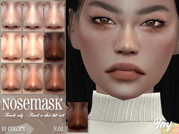 Sims 4 — IMF Nosemask N.01 by IzzieMcFire — - Stand alone item with thumbnail - 10 colors - Female only - HQ texture -