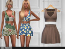Sims 4 — ShakeProductions 263 - Dress by ShakeProductions — Full Body/Short Dresses Two Piece Mini Dress New Mesh All