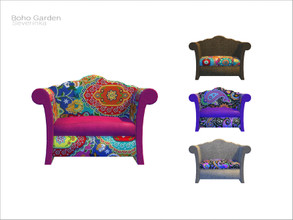 Sims 4 — [Boho garden] - living chair by Severinka_ — Living chair From the set 'Boho Garden' Build / Buy category: