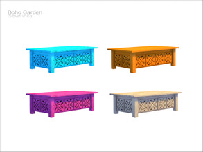 Sims 4 — [Boho garden] - coffee table by Severinka_ — Coffee table From the set 'Boho Garden' Build / Buy category: