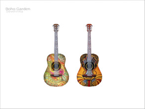 Sims 4 — [Boho garden] - guitar by Severinka_ — Guitar (functional) From the set 'Boho Garden' Build / Buy category: