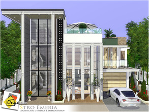 Sims 3 — Stro Emeria by Onyxium — On the first floor: Living Room | Dining Room | Kitchen | Bathroom | Garage On the