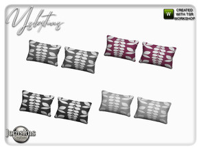 Sims 4 — Yslextius  bedroom cushions bed by jomsims — Yslextius bedroom cushions bed