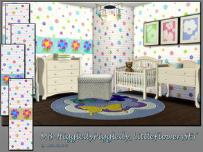 Sims 4 — MB-HiggledyPiggledy_LittleFlowersSET by matomibotaki — MB-HiggledyPiggledy_LittleFlowersSET lovely wallpaper set
