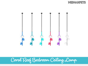 Sims 4 — Coral Reef Ceiling Lamp by neinahpets — A 6 color recolor of a long ceiling lamp set.