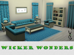 Sims 4 — Wicker Wonders by Veckah — Enjoy the comfort and styling of wonderful wicker! Indoors or out, this lovely set is