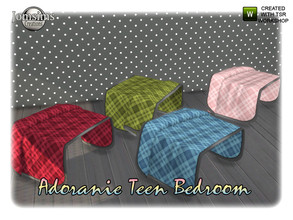 Sims 4 — Adoranie teen bedroom blanket bed by jomsims — Adoranie teen bedroom blanket bed