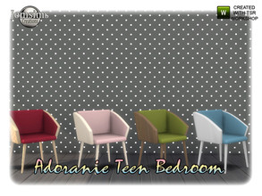 Sims 4 — Adoranie teen bedroom chair desk by jomsims — Adoranie teen bedroom chair desk