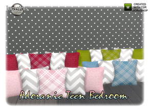 Sims 4 — Adoranie teen bedroom cushions loveseat by jomsims — Adoranie teen bedroom cushions loveseat