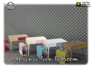 Sims 4 — Adoranie teen bedroom desk by jomsims — Adoranie teen bedroom desk