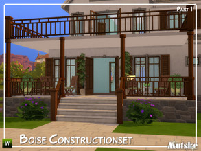 Sims 4 — Boise Constructionset Part 1 by Mutske — This set contains a lot of windows, arches and doors. There are also