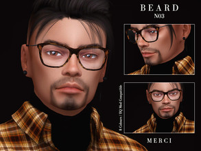 Sims 4 — Beard N03 by -Merci- — Beard in 8 colours. HQ mod compatible. For male, teen-elder. Have Fun!