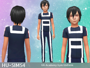 Sims 4 — My Hero Academia Gym Top Kids by hu-sims4 — My Hero Academia Gym Top The official My Hero Academia gym uniform