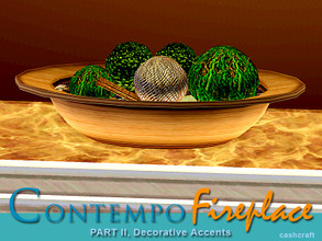 Sims 3 — Contempo Fireplace Deco Bowl by Cashcraft — An aromatic and decorative bowl for your living space. Created by
