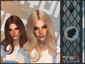Sims 4 — Nightcrawler-Trouble by Nightcrawler_Sims — NEW HAIR MESH T/E Smooth bone assignment All lods 22colors Works