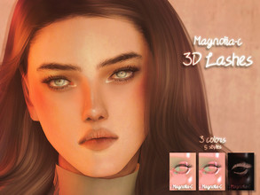 Sims 4 — Magnolia-C - 3D Lashes by magnolia-c — New mesh by me. 3 colors - 5 different lashes styles. *They do not work