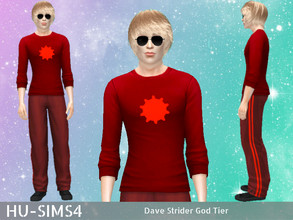 Sims 4 — Dave Strider God Tier Outfit by hu-sims4 — A Dave Strider God Tier outfit for your sims!