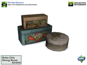 Sims 3 — kardofe_Boho Chic Dining Room_Old cans by kardofe — Group of three old cans