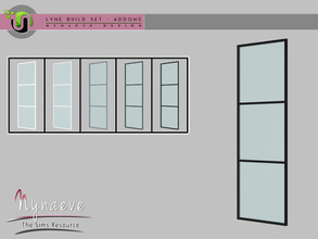 Sims 4 — Lyne Build Addons - Glass Panel - Left by NynaeveDesign — Lyne Build Addons - Glass Panel - Left Located in