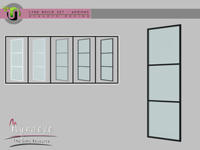 Sims 4 — Lyne Build Addons - Glass Panel by NynaeveDesign — Lyne Build Addons - Glass Panel Located in Decor -
