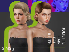 Sims 3 — LeahLillith Juliette Hair by Leah_Lillith — Juliette Hair All LODs smooth bones hope you will enjoy^^