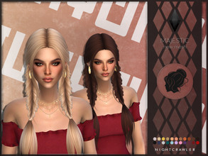 Sims 4 — Nightcrawler-Majestic by Nightcrawler_Sims — NEW HAIR MESH T/E Smooth bone assignment All lods 22colors Doesn't