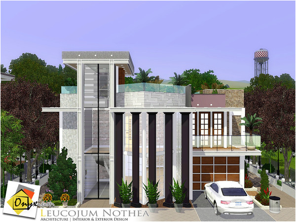 Sims 3 — Leucojum Nothea by Onyxium — On the first floor: Living Room | Dining Room | Kitchen | Bathroom | Garage On the