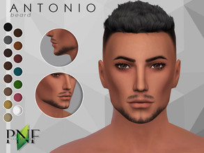 Sims 4 — ANTONIO | beard by Plumbobs_n_Fries — Facial Hair Male | Teens - Elders 15 Swatches