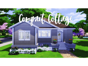 Sims 4 — Compact Cottage by xogerardine — This home features a large open living space with a kitchen, dining area and