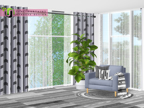 Sims 3 — Lyne Curtains by NynaeveDesign — Control the amount of privacy your sims want, while you enhancing their view