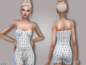 Sims 4 — Tessa Bandeau Jumpsuit (UPDATED) by MSQSIMS — - New Item - Teen - Elder - Base Game - Custom Thumbnail