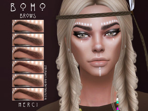 Sims 4 — Boho Brows by -Merci- — Eyebrows in 14 Colours. HQ mod compatible. Unisex, teen-elder. Have Fun!