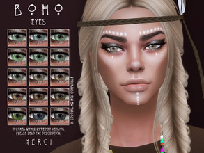 Sims 4 — Boho Eyes (2 Replacement Options) by -Merci- — Eyecolors in 18 Colours. HQ mod compatible. !!!Boho Eyes comes