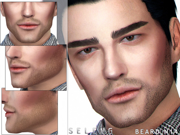 Sims 4 — Beard N14 by Seleng — Teen to Elder 10 colours Custom Thumbnail HQ mod compatible The picture was taken with HQ