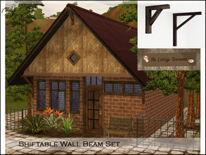 Sims 3 — Wall Beam Set by timi722 — Wall decors. The Set contains two wall beams and one old plat to decoration for your