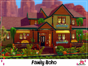 Sims 4 — Family Boho - Nocc by sharon337 — Family Boho is built on a 40 x 30 lot. Value $194,882 It has: 5 Bedrooms, 3