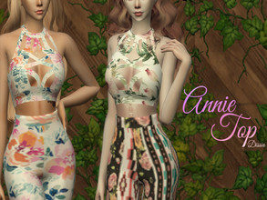 Sims 4 — Annie Top by Dissia — Annie Top available in 13 swatches New mesh made by me Hope you like it ;)