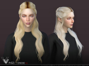 Sims 4 — WINGS-ON0510 by wingssims — This hair style has 20 kinds of color File size is about 16MB Hope you like it!