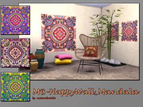 Sims 4 — MB-HappyWall_Mandala by matomibotaki — BOHO Style Wall Art Mandalas, to create a unique look for every wall,