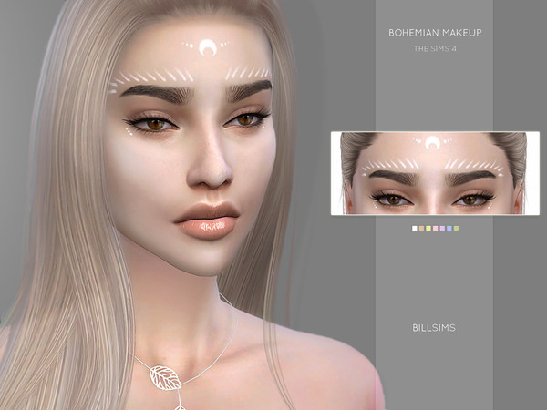 Sims 4 — Bohemian Makeup by Bill_Sims — Makeup type; Blush HQ mod compatible Female, Teen-Elder 7 swacthes CAS thumbnail