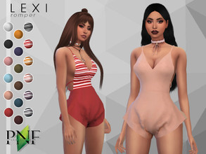 Sims 4 — LEXI | romper by Plumbobs_n_Fries — New Mesh Romper with Open Back Female | Teen - Elders Hot Weather Enabled 18