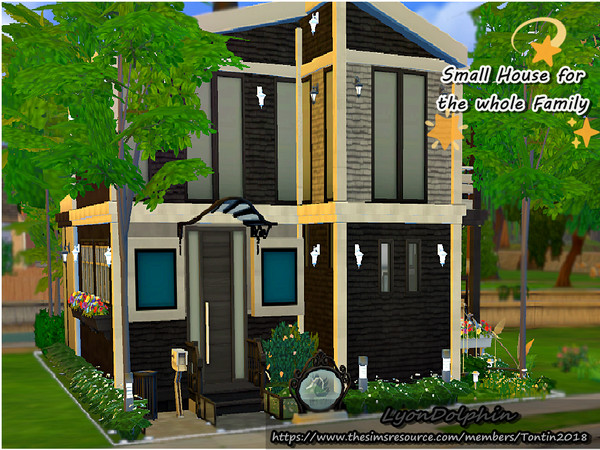 Sims 4 — Small House for the whole Family by Tontin2018 — A small house, well distributed so that you can live up to 6