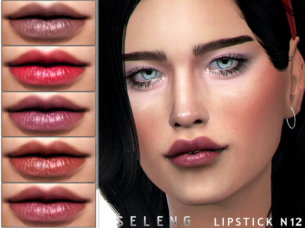 Sims 4 — Lipstick N12 by Seleng — Lipstick for female 15 colours HQ mod compatible The picture was taken with HQ mod