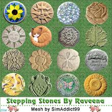 Sims 2 — Garden Stepping Stones 2 by Raveena — A lovely collection of Stepping stones for your garden recolored from