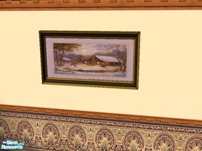 Sims 2 — Log Cabin in Winter by drewsoltesz — Lovely winter scene, look great in any room! Recolour of the Sims 2