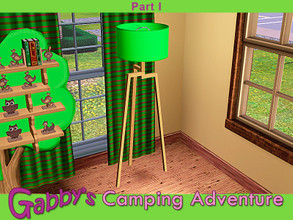 Sims 3 — Gabby's Camping Adventure Floorlamp by Cashcraft — Elegant tripod floorlamp with a budget friendly LED light