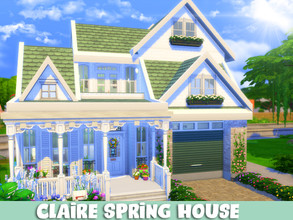 Sims 4 — Claire Spring House by MSQSIMS — This Spring house is perfect for a single sim. It features : 1 Living room 1