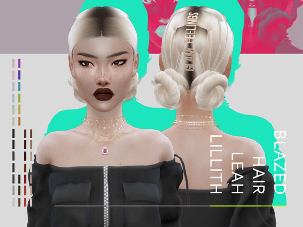 Sims 4 — LeahLillith Blazed Hair by Leah_Lillith — Blazed Hair All LODs Smooth bones Custom CAS thumbnail works with hats