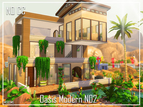 Sims 4 — Oasis Modern N02 by MSQSIMS — This modern house is perfect for a little family with 1 children. It features : 1